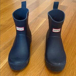 Hunter Kids Dark Blue Rain Boots
